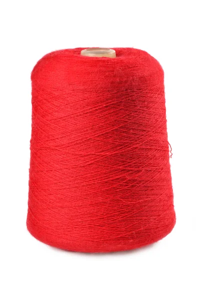 Bobine de fil pour tricoter sur fond blanc — Photo