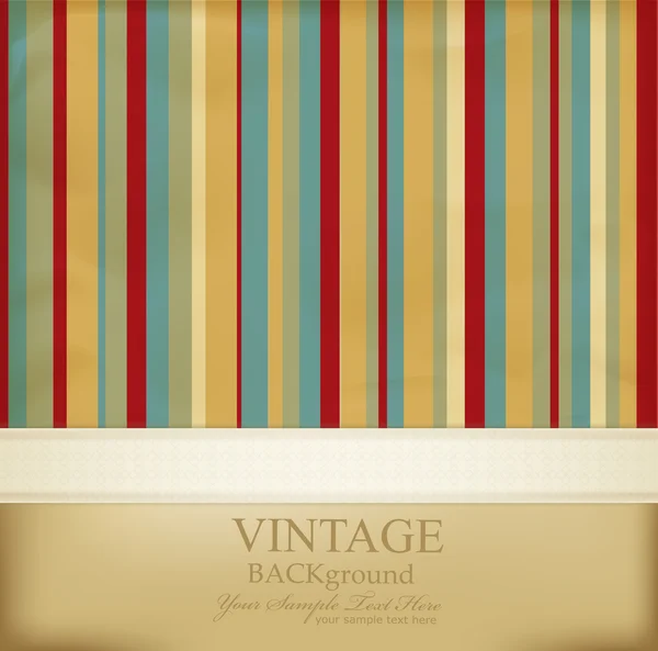 Vector vintage striped abstract background — Stock Vector