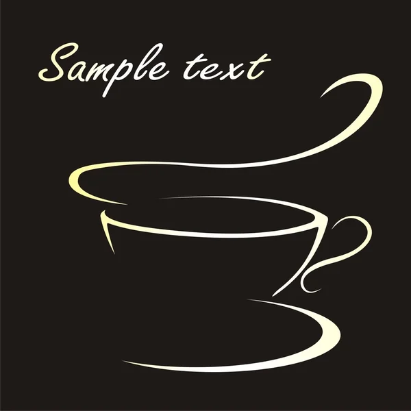 Silhouette de tasse avec thé — Image vectorielle