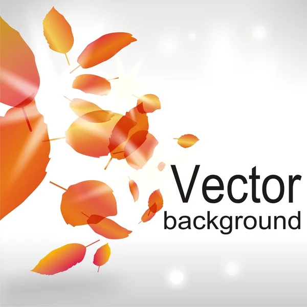 Abstrakt flyga leafs vektor bakgrund — Stock vektor