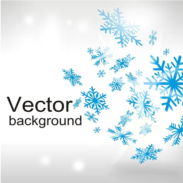 Navidad copos de nieve fondo — Vector de stock