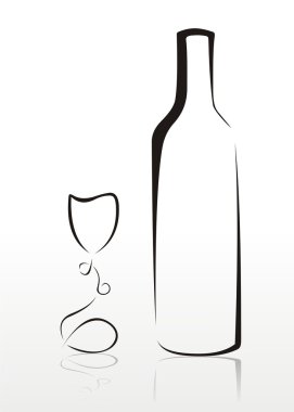 Glass and bootle clipart