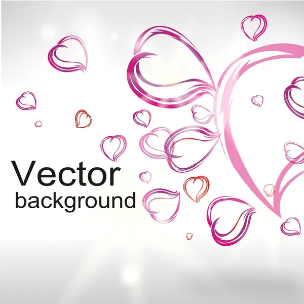 Abstract background from hearts — Stock Vector