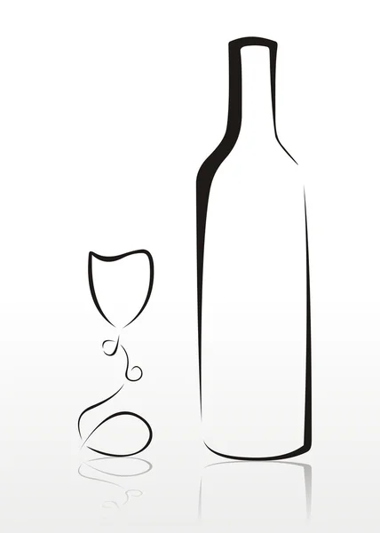Verre et alcool — Image vectorielle