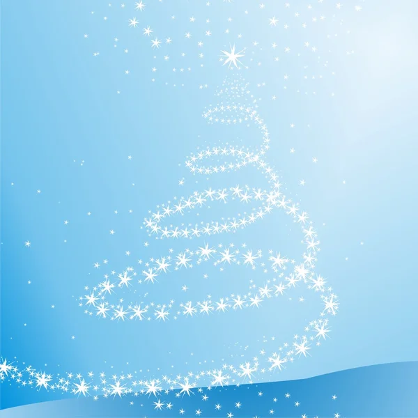 Weihnachts- oder Neujahrsbaum aus Sternen — Stockvektor