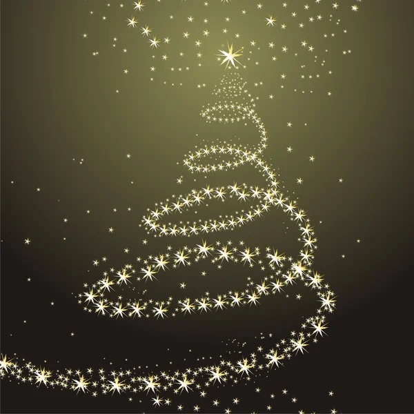 Árbol de Navidad o año nuevo de las estrellas — Vector de stock