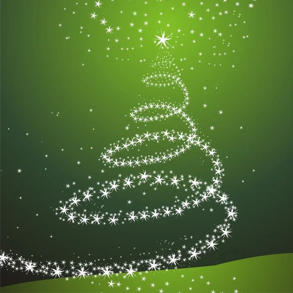 Vánoční nebo novoroční strom z hvězd — Stockový vektor