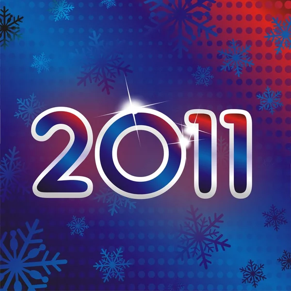 2011 yeni yıl kartı. — Stok Vektör