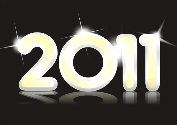 2011 yeni yıl kartı. — Stok Vektör