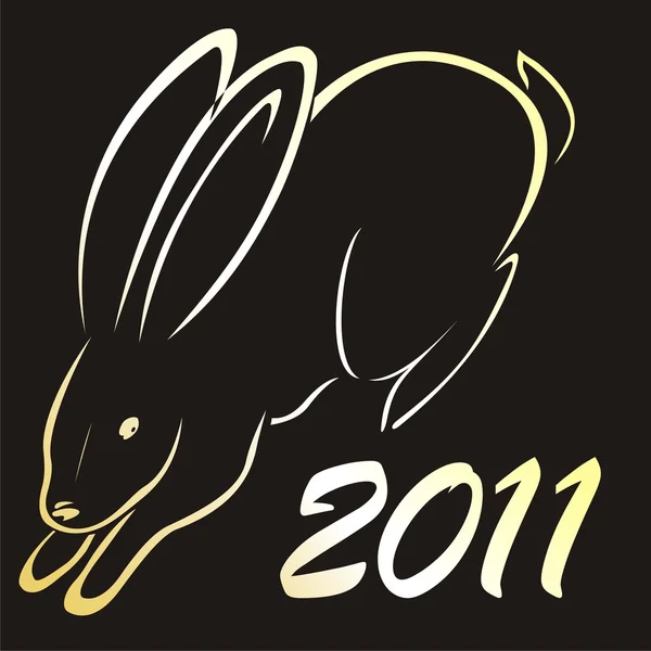Sylwetka królika — Wektor stockowy