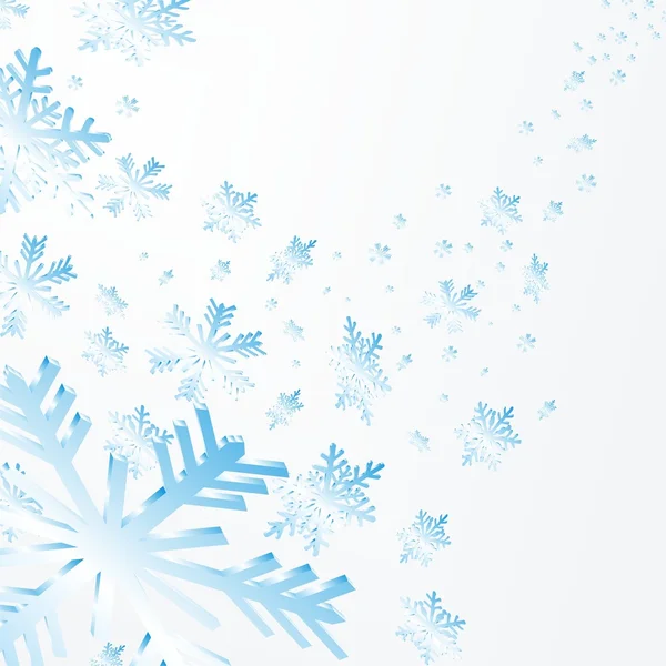 Kerstachtergrond met sneeuwvlokken — Stockvector
