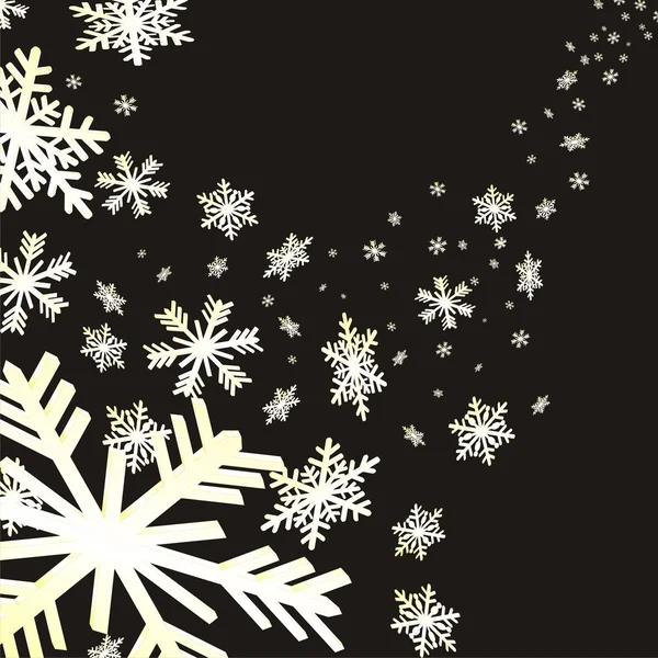 Fondo de Navidad con copos de nieve — Vector de stock