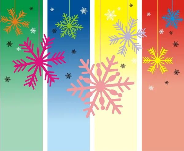 Вектор барвисті сніжинки — стоковий вектор