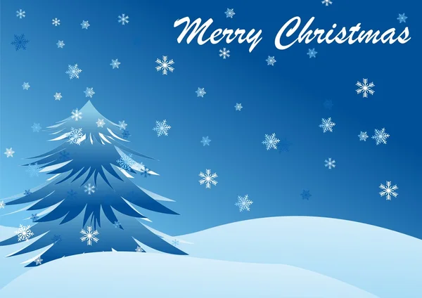 Вектор Барвиста різдвяна або новорічна ялинка зі сніжинками — стоковий вектор