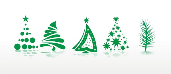 Arbres de Noël ou Nouvel An — Image vectorielle