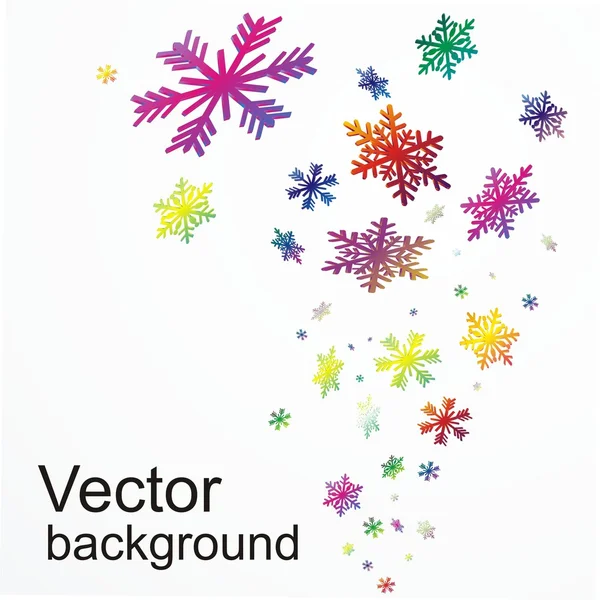 Vecteur Flocons de neige colorés — Image vectorielle