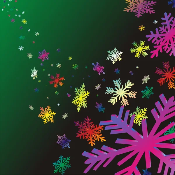 Vector copos de nieve coloridos — Archivo Imágenes Vectoriales