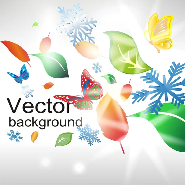 Fondo colorido vectorial de elementos estacionales — Archivo Imágenes Vectoriales