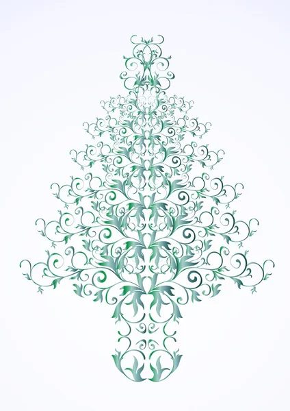 Christmas or new year tree — Stock Vector