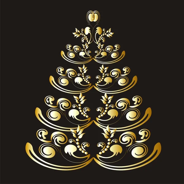 Boże Narodzenie czy nowy rok drzewo — Wektor stockowy
