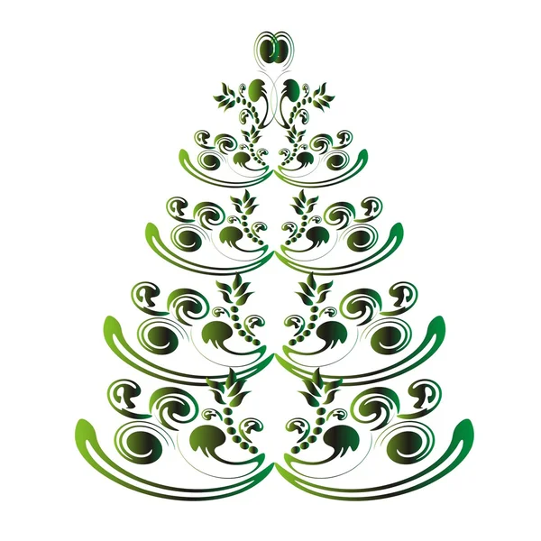 Jul eller nyår träd — Stock vektor