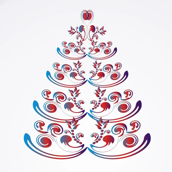 Árvore de Natal ou Ano Novo — Vetor de Stock