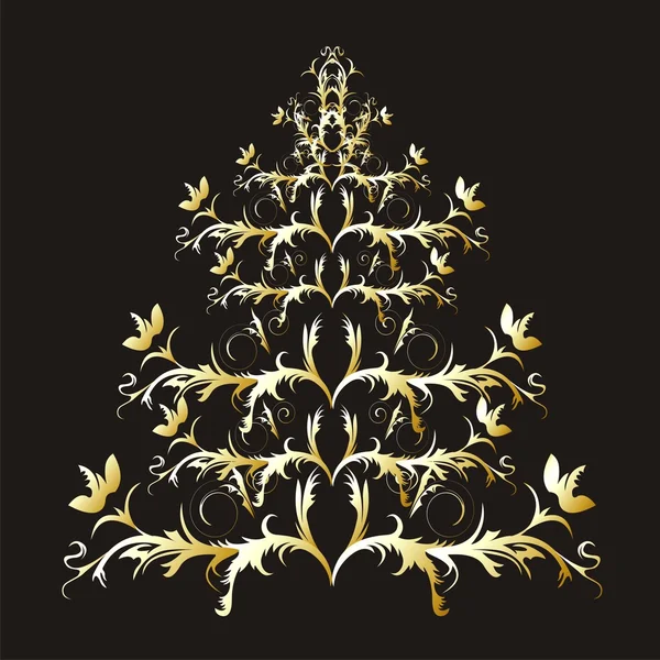 Weihnachts- oder Neujahrsbaum — Stockvektor