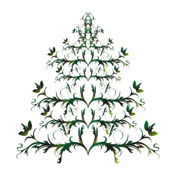 Arbre de Noël ou nouvel an — Image vectorielle