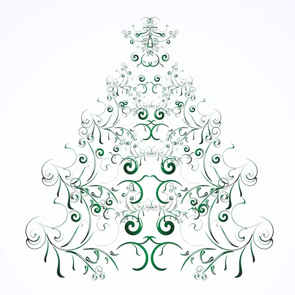 Christmas or new year tree — Stock Vector