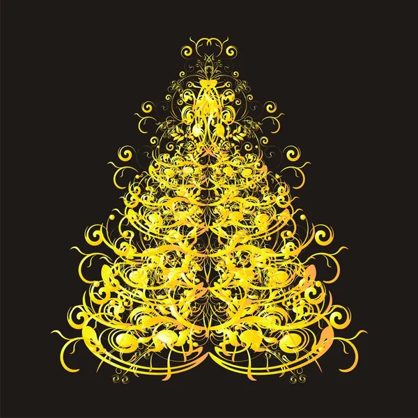 Weihnachts- oder Neujahrsbaum — Stockvektor