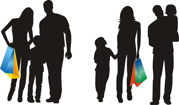 Aile Alışverişi — Stok Vektör