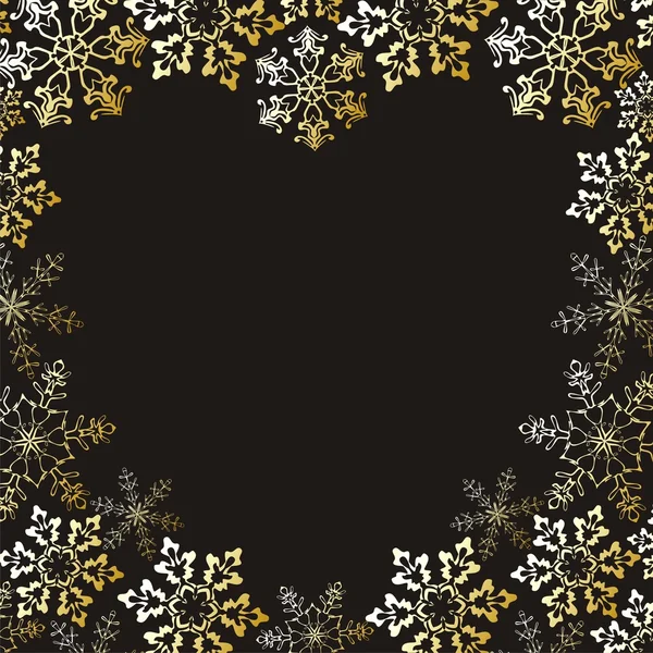Coeur de flocons de neige — Image vectorielle