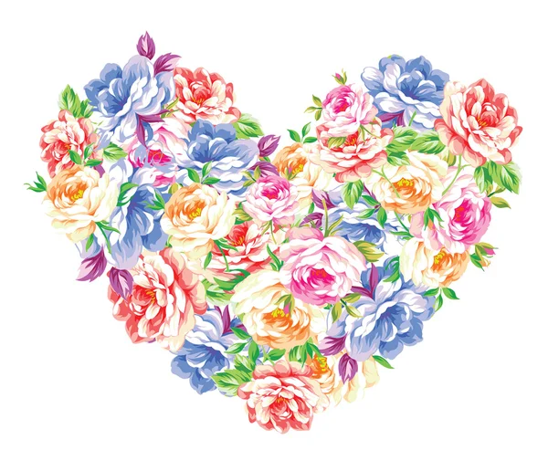 Сердце Цветов — стоковый вектор
