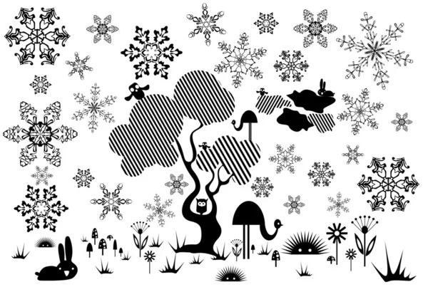 Abstrakter Winter — Stockvektor