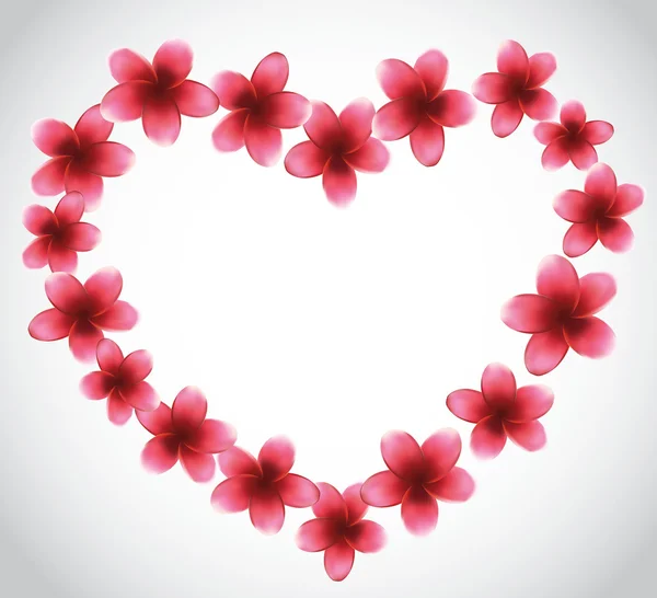 Çiçekler yürekten — Stok Vektör