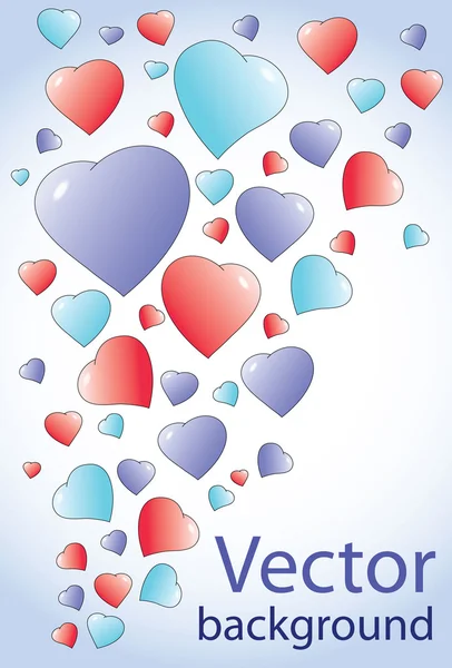 Színes szívek — Stock Vector