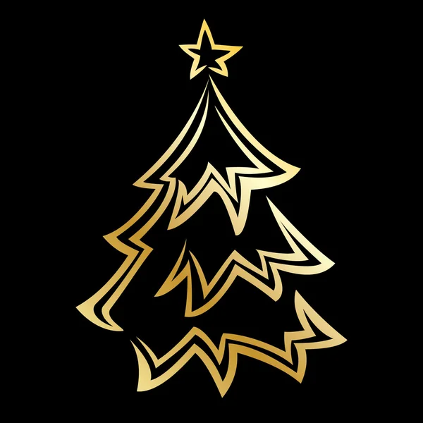 Рождественская или новогодняя елка — стоковый вектор