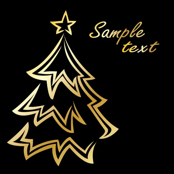 Vánoční nebo novoroční barevný strom — Stockový vektor