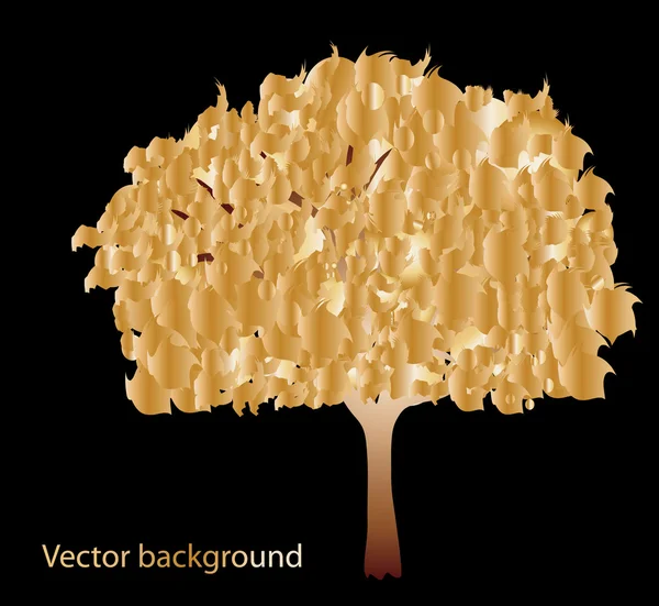 Abstract gold tree — Stock Vector