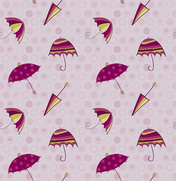 傘のシームレスなベクトルの背景 — ストックベクタ