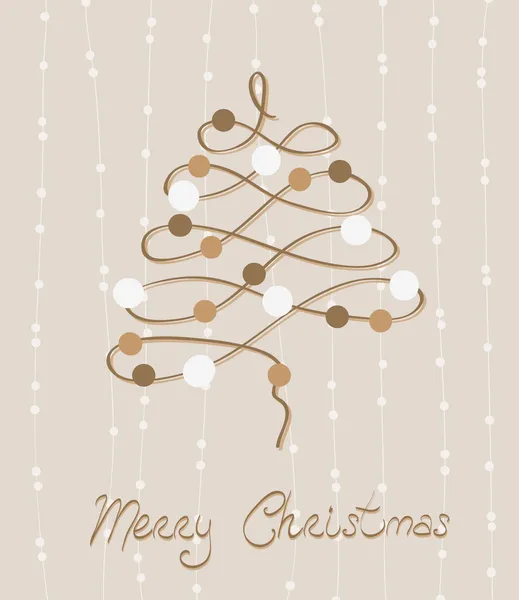 Retro Buon Natale Cartolina Vettoriale — Vettoriale Stock