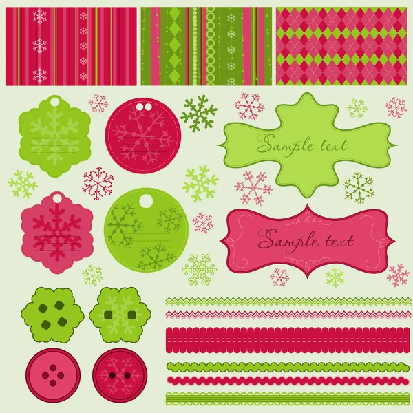 Christmas Elements Patterns Vector — Stock Vector