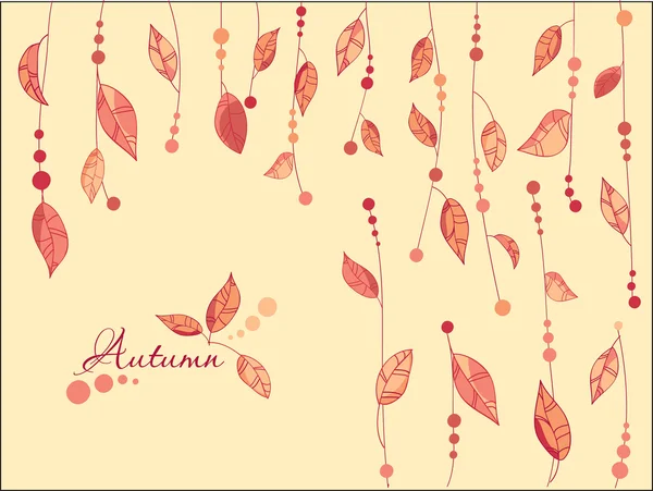 Autumn Leaves Vector Background — Stock Vector