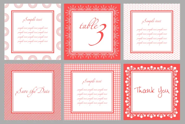 Modèle de carte d'invitation pour mariage, anniversaire, anniversaire — Image vectorielle