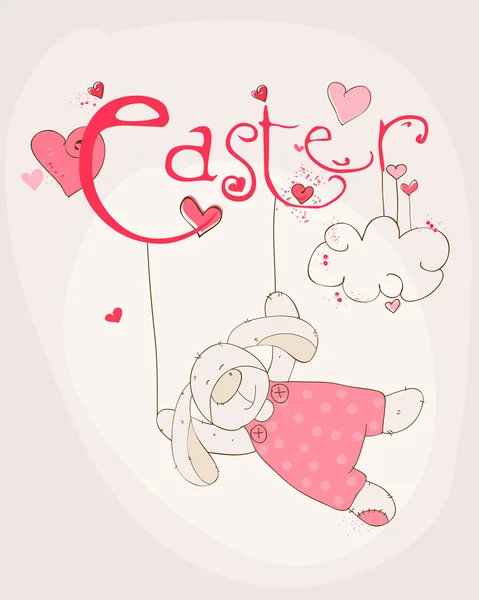 可爱复活节兔子 — 图库矢量图片