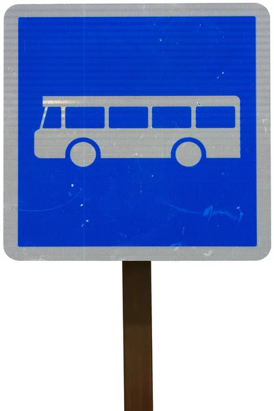 孤立在白色的巴士交通标志 — 图库照片
