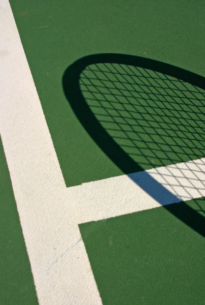 Shadow Tennis Racket — Stock Photo, Image