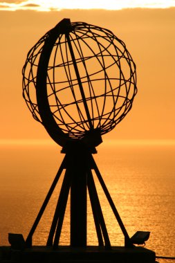 The North Cape Globe at midnight #3 clipart