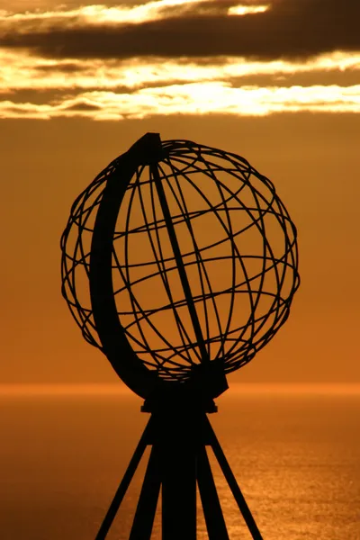 The North Cape Globe at midnight # 5 — стоковое фото