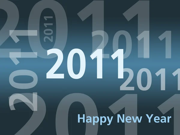 Happy New Year card - 2011 - Blue